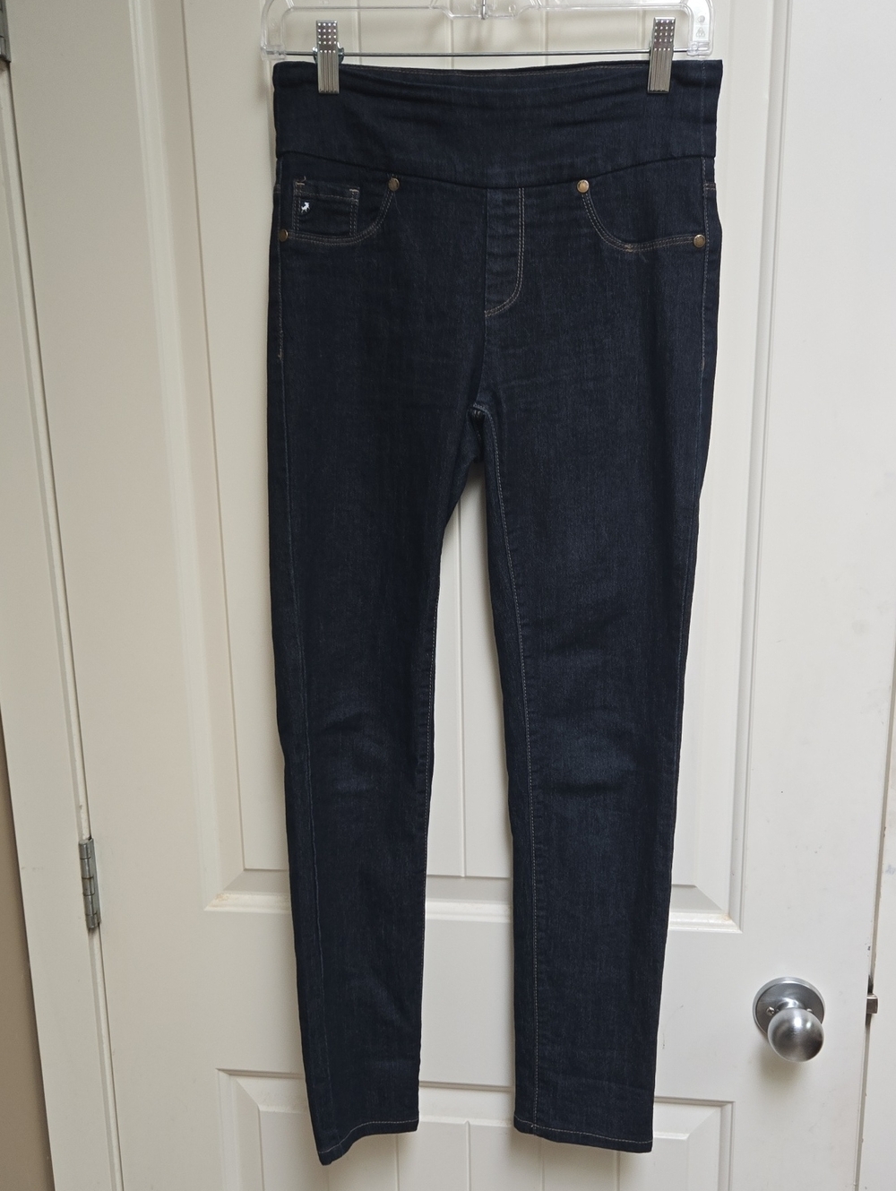 Lois 1/2 Women's Dark Indigo Pull-On Jeggings with Super Stretch Waistband